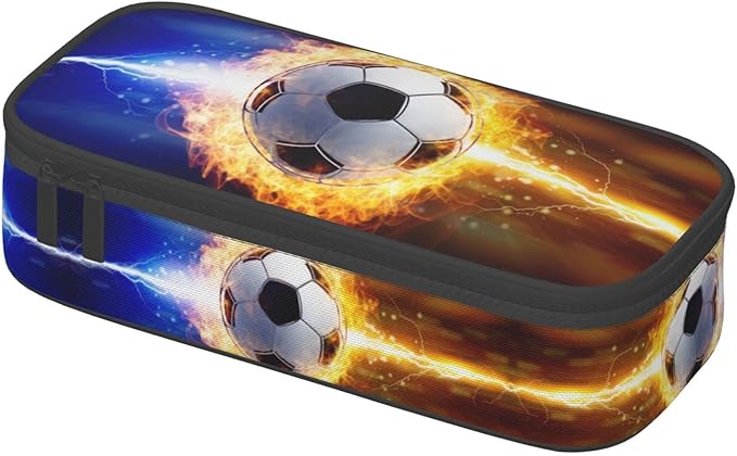 SNAPMADE Boys Pencil Case with Soccer Ball Printed, Cool Portable Pen Bag Pouch - Image 6
