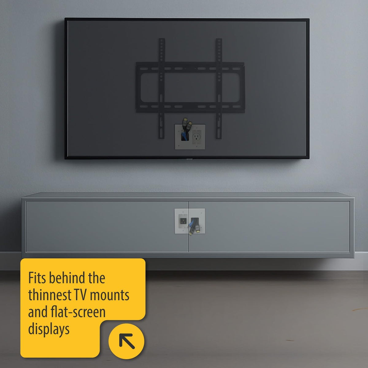 DataComm Electronics Recessed Pro-Power Kit, in-Wall Cable Management