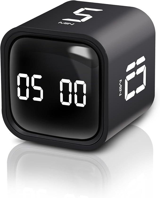 VEWINGL Cube Productivity Timer, 5/10/30/60 Min Presets + Custom Countdown by VEWINGL