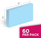 KAISA Colored Index Card Heavyweight Flashcards, Blank on Back Index Cards - Image 3
