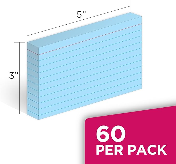 KAISA Colored Index Card Heavyweight Flashcards, Blank on Back Index Cards - Image 3