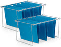 Blue Summit Supplies Hanging File Bars, Letter Size, Steel, Set of 2 | 13 x 17.5 in steel file cabinet rails and hanging file folder frame, trim to fit, for filing cabinets and desks