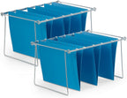 Blue Summit Supplies Hanging File Bars, Letter Size, Steel, Set of 2 | 13 x 17.5 in steel file cabinet rails and hanging file folder frame, trim to fit, for filing cabinets and desks