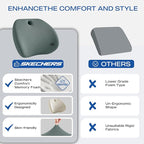 Skechers Lumbar Support Pillow for Office Chair, Memory Foam Lumbar Pillow - Image 5