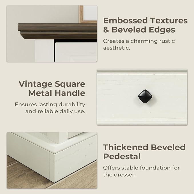 VVFLU Farmhouse 6 Drawer Dresser - Image 7