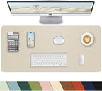 Small Desk Mat, Leather Desk Pad Protector, Desk Mouse pad, Office Desk mat by cebowa