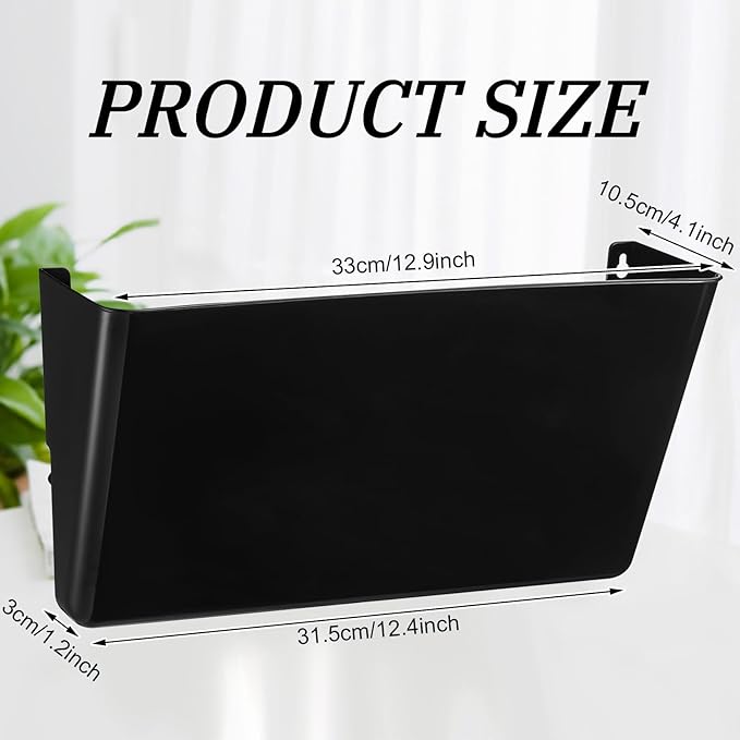 Tenceur 12 Pcs Plastic Single Pocket Wall Mount File Holder - Image 2