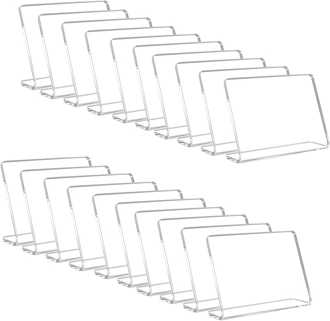 20 Pack Acrylic Mini Chalkboard Signs by AITEE