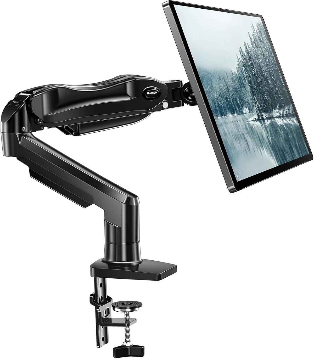 HUANUO 2 Pack Monitor Arm for Dual Monitor Setup, Single Monitor Mount for 13...
