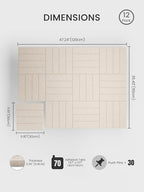 Bumusty Large Cork Board Alternative-47 x35 Felt Bulletin Board Tiles, - Image 2