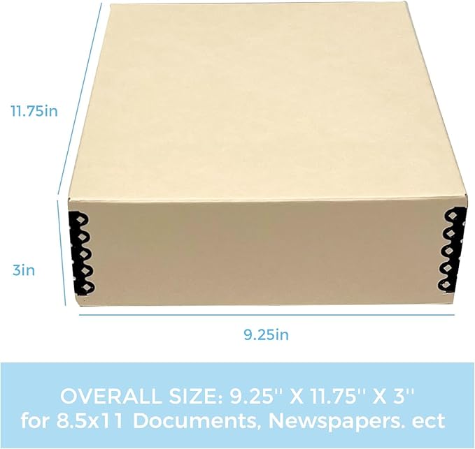 Lineco Museum Archival Storage Box, 9.25x11.75x3 in. Drop Front Design. - Image 3
