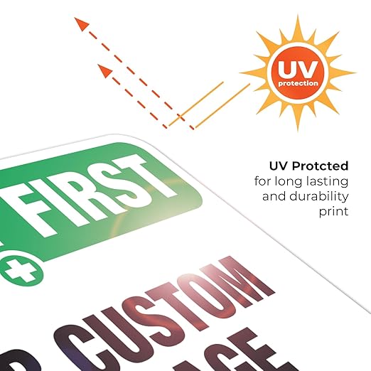 Custom Safety First Sign, OSHA Sign, 10x7 Inches, 4 Mil Vinyl Decal Stickers - Image 6
