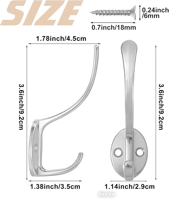Homanu 14 Pack Coat Hooks Wall Mounted - Image 5
