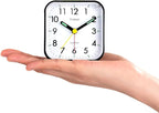 Tinload Small Battery Operated Analog Travel Alarm Clock Silent Non Ticking - Image 2