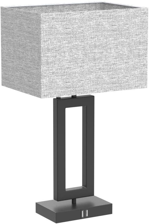 MoMyofdy 22’’ Tall Set of 2 Touch Control Table Lamp w. 2 USB Ports, 3-Way Di...