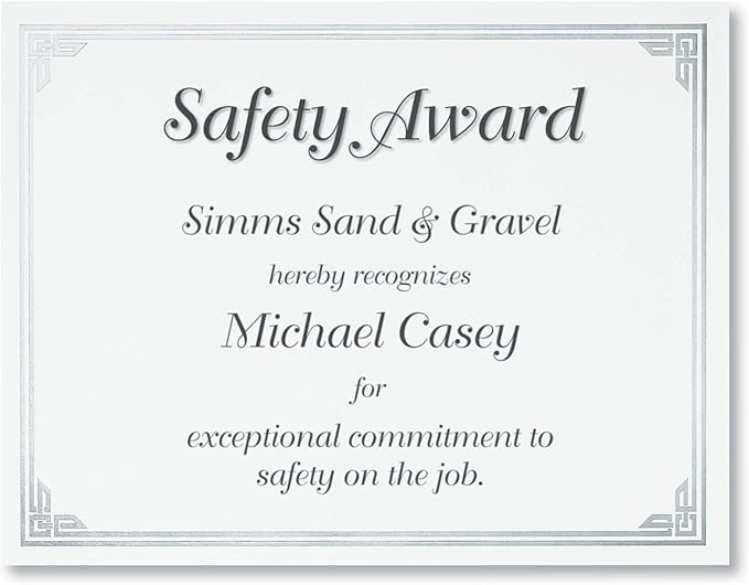 PaperDirect Silver on White Classic Specialty Certificates, 8½ x11, Foil Accents - Image 2