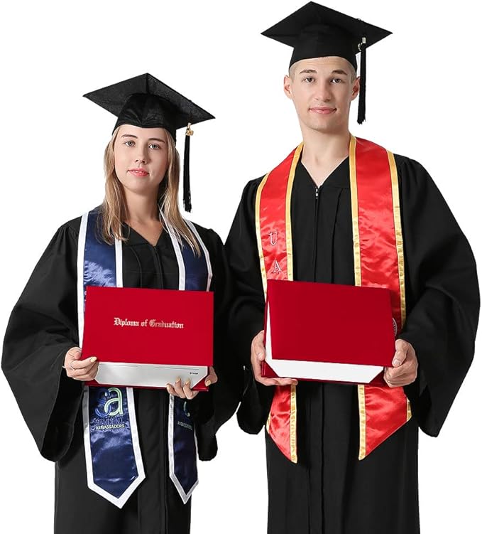 GraduationMall 8.5"x11" Smooth Padded Diploma Cover Certificate Holder Red - Image 7