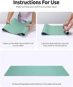 YSAGi Leather Desk Protector, Office Mat, Large Mouse Mat, Non-Slip PU Leather - Image 9