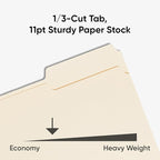 Smead File Folders Letter Sized, 1/3-Cut Tab, Letter Size Manila Folders - Image 4