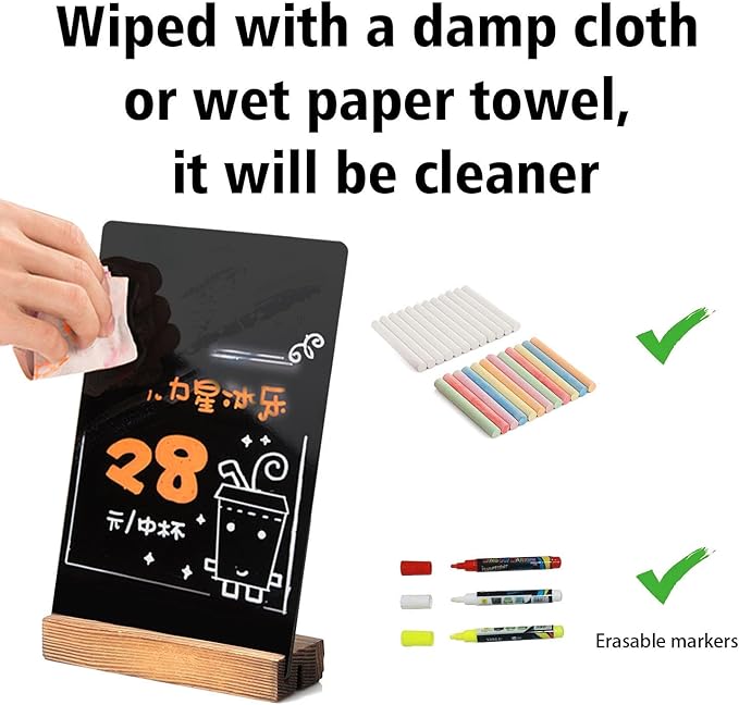 YEEON 3 Pack 5x7 in Chalkboard Sign Small Blackboard Decorative - Image 6
