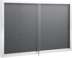 SWANCROWN Glass Enclosed Bulletin Board 48"x32", Locking Message Board by SWANCROWN