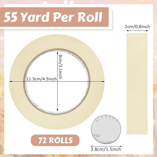 Fainne Masking Tape Bulk General Purpose Masking Painting Tape 55 Yards - Image 2