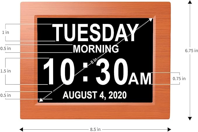 American Lifetime New 2026 Dementia Clock Large Digital Clock - Image 5