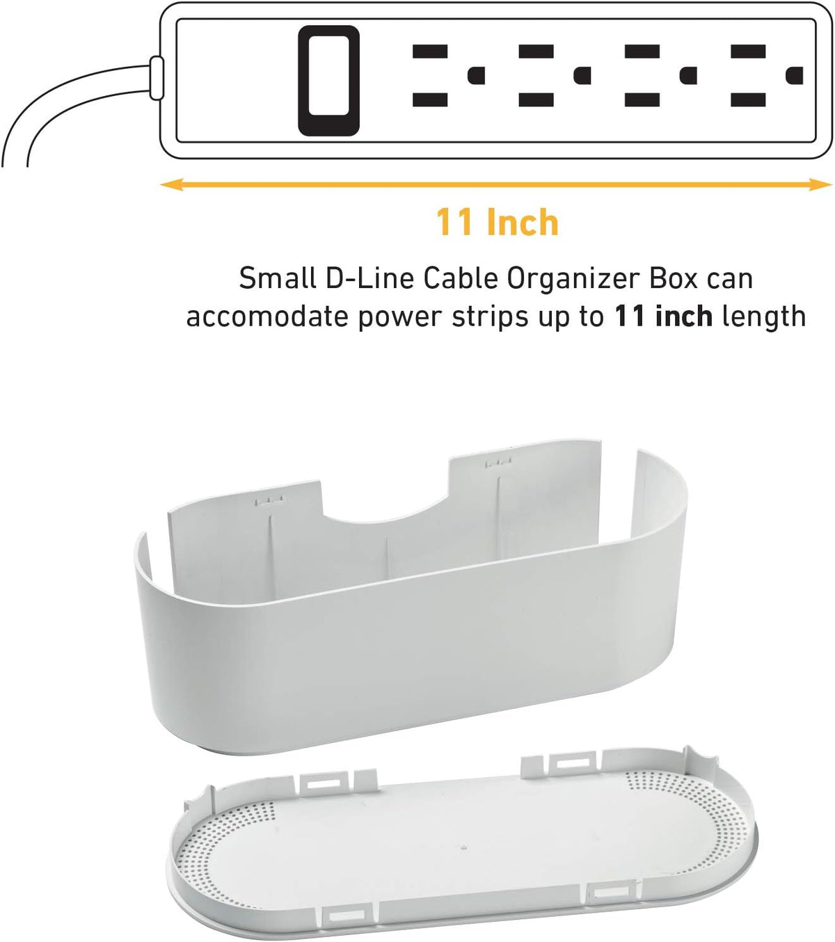 D-Line Small White Cable Management Box and D-Line White Cable Tube Bundle …