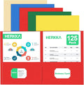 Two Pocket Folder, HERKKA 125 Pack 2 Pocket Folders by HERKKA