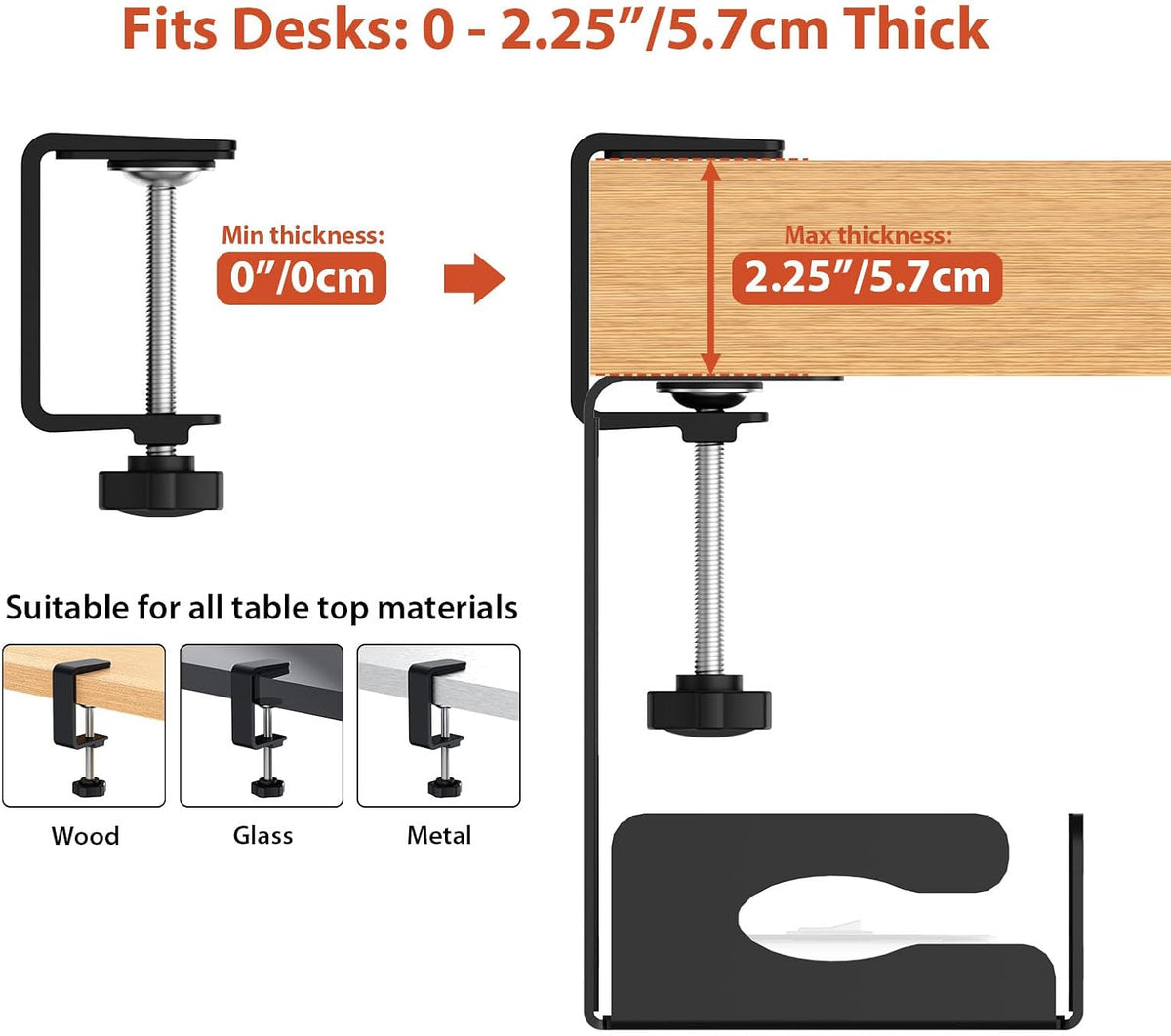 Univivi Under Desk Cable Management Tray, Cable Management, 32 inch, Black
