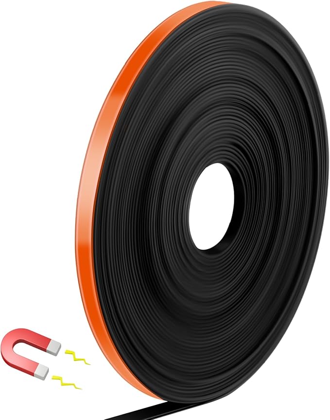 AmazingSpark Magnetic Tape Roll Thin Strips, 0.39 Inch x 33 Feet Magnetic Board by Unknown