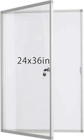 Lockable Dry Erase Board 36x24 Inches Enclosed Bulletin Boards White Board by Boardest
