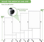 Rolling Whiteboard on Wheels, 32x48 Inches Double-Sided Magnetic Dry Erase Board - Image 2