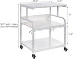 Fannova White Printer Stand, 23.6 x18.9 x 30 Inches Big Size Printer Table - Image 2
