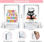 Vgrti Funny Black Cat Work 2 Pack Acrylic Cosmetic Pencil Pen Holder Cup - Image 2