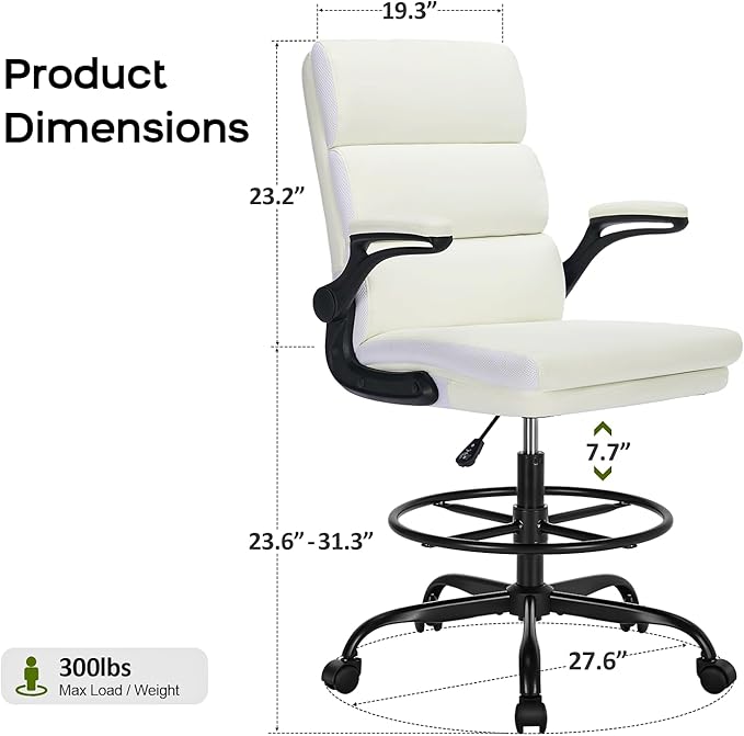 Drafting Chair Tall Office Chair - Image 2