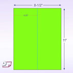8-1/2 x 11" Neon Color High Light Fluorescent Labels - Image 2