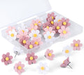 wusuowea Flower Push Pins, Feature Map, Bulletin Board, Office or Home by wusuowea