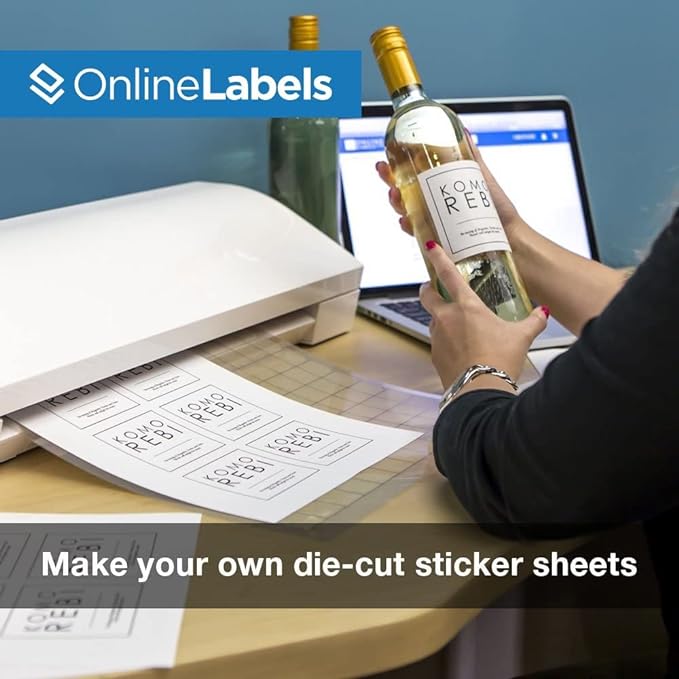Sticker Paper, 10 Sheets, 8.5" x 11" Full Sheet Label, Works - Image 3
