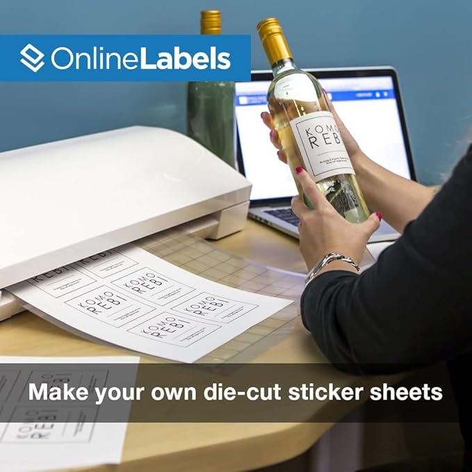 OnlineLabels 8.5" x 11" Full Sheet Sticker Paper – Permanent Adhesive - Image 3