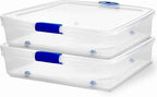 HOMZ 2-Pack Under Bed Storage, 56 Quart, and Towels by Homz