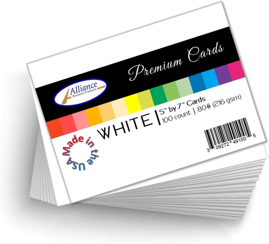 white cardstock 5" x 7" heavyweight | 80lb, main product view