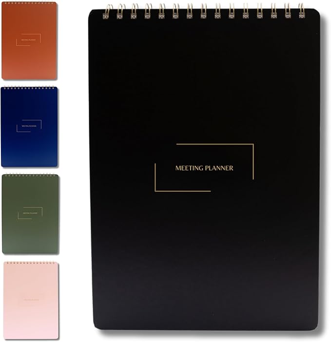 Merely Home | Meeting Notebook for Work | 8.25" x 11.75" | Project Planner | by MerelyHome