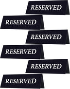 6 Pieces Plastic Reserved Table Sign by Gvhntk