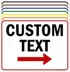 Custom Arrow Directional Sign, Right Arrow, 18x24 Inches, Rust Free .063 by MySignCenter