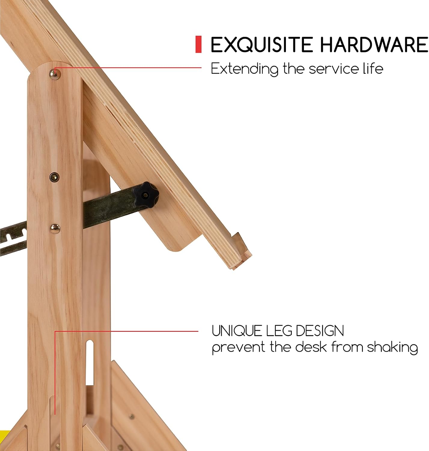 MEEDEN Wood Adjustable Drafting Table: 35.5" x 23.5" Art Drawing Desk | Art Table with Various Height & Tiltable - Rustic Artist Desk with Pencil Ledge and Ruler for Writing Reading Graphic Design