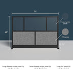 Stand Up Desk Store Expanse Modular Wall | 70'' x 48'' Wall | Expandable - Image 4