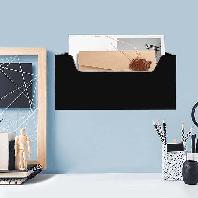 Mail Holder for Table, Acrylic Letter Holder Box for Desk or Wall Mount - Image 7