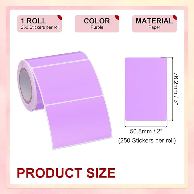 PATIKIL 2 x 3 Inch Rectangle Inventory Color Coding Labels 1 Roll, Square - Image 2