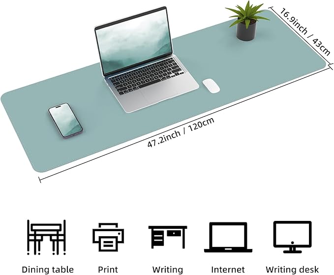 Leather Desk pad Protector, Large Desk mat - Image 2